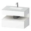 Produktbild: Duravit Einbauwaschtisch-Möbel-Set Qatego 80x55x60cm, w matt/weiß ma, Konsolen-Waschtischunterbau