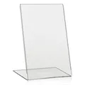 Produktbild: VITAdisplays® DIN A5 Tischaufsteller/L-Aufsteller/L-Ständer/Werbeaufsteller/schräg, Transparent (NE-370L)