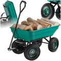 Produktbild: tectake® Bollerwagen, Handwagen, Transporter mit Kippfunktion, Rollwagen mit Lenkachse, Trolley, als Einkaufswagen, Bastelwagen, Transportkarre, Gartenwagen, Einkaufstrolley - Belastbarkeit 120kg