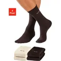 Produktbild: Socken H.I.S, Damen, Gr. 39-42, braun (2x braun, beige, 2x braun), Baumwolle, Elasthan (LYCRA), Polyamid, unifarben, elastisch, Socken Socken, mit druckfreiem Bündchen