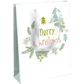 Produktbild: Clairefontaine 6x Geschenktasche M 21,5x10,2x25,3 cm, Weihnachten Schnee - Weiß X-29538-3C