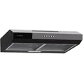 Produktbild: Contempo 60 Unterbau-Dunstabzugshaube 60cm 200m3/h LED Edelstahl Acryl Schwarz