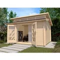 Produktbild: Weka Holz-Gartenhaus Natur Pultdach Unbehandelt 300 cm