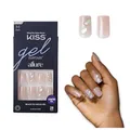 Produktbild: KISS Gel Fantasy Allure Kunstnägel, gebrauchsfertig, mittelgroß, quadratisch, verwandelbar, Salon-Qualität, wischfest, wasserdicht, langlebig, tragbar, flexibel, splitterfest, 28 Stück