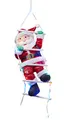 Produktbild: Bonetti Weihnachtsmann auf Strickleiter, die Leiter ist mit 30 bunten LEDs beleuchtet, kletternder Nikolaus für Innen- und Außen (traditionell)