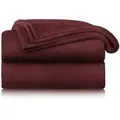Produktbild: Wohndecke Kuschelige Fleecedecke, Oeko-Tex zertifizierte Decke, Blumtal rot 270 cm x 230 cm
