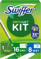 Produktbild: Swiffer Bodenwischer Dry & Wet Starter-Set 1 Stab 16 Trockene 8 Feuchte Tücher