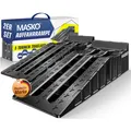 Produktbild: MASKO Auffahrrampe 2er Set Auffahrkeile bis 5 t Traglast KFZ-Rampe mit Überfahrschutz Verladerampe rutschfest, robust und extra breit Garagenrampen Autorampe Ölwechsel und Reparatur