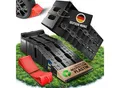 Produktbild: MASKO® Auffahrrampe 2er Set Auffahrkeile bis 5 t Traglast KFZ-Rampe mit Überfahrschutz Verladerampe rutschfest, robust und extra breit Garagenrampen Autorampe Ölwechsel und Reparatur