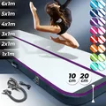 Produktbild: AIRTRACK Matte Tumbling Matte mit Pumpe PVC Tumblingmatte Gymnastikmatte Turnmatte Farbe: Lila Maße: 100*100x10cm