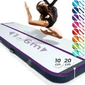 Produktbild: VENDOMNIA Airtrack Matte, 10/20cm hohe aufblasbare Gymnastikmatte in Länge 1/2/3/4/5/6/7/8 m, mit elektrischer Pumpe & Tasche, Tumbling Matte, Turnmatte, Trainingsmatte, Fitnessmatte, Sportmatte,Yoga