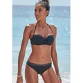 Produktbild: Bügel-Bandeau-Bikini JETTE, Damen, Gr. 38, Cup A, schwarz, Polyamid, Glitzerfäden, unifarben, Bikini-Sets, mit glitzernden Einsätzen