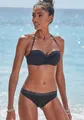 Produktbild: Bügel-Bandeau-Bikini mit glitzernden Einsätzen, Gr. 38 - Cup A, schwarz Cup A