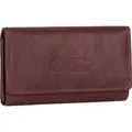 Produktbild: RFID Damen Geldbörse Portemonnaie Geldbeutel Damenbörse Leder 14 Karten Bordeaux (12137)