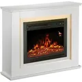 Produktbild: Juskys Elektrokamin Rechteckig mit Heizung & Flammeneffekt 1000/2000 W Weiß