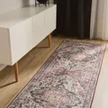 Produktbild: benuta Basic Waschbarer Teppich George - Multicolor/Rot 80x240 cm - Kunstfaser - Läufer & im Style: Vintage, Elegant, Retro - Pflegeleicht für Wohnzimmer Schlafzimmer Flur