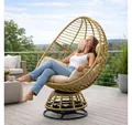 Produktbild: ESTEXO Gartensessel Polyrattan Loungesessel Schwingsessel Rattan Sessel Relaxsessel Stuh