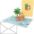 Produktbild: papercrush Grußkarten 3D Gute Reise, 120 x 175mm, Pop-Up Karte, mit Umschlag