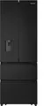 Produktbild: Hisense RF632N4WFE Stand Side-by-Side Kombination, 70cm breit, 485L, NoFrost, CrispZone, Wasserspender, Wassertank, Eiswürfelbehälter, SuperCool, schwarz