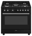 Produktbild: Smeg Concert CX91GMBL Küchenherd Range Cooker (Kochherd) Elektro Gaskochfeld Schwarz A