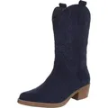 Produktbild: Ital-Design Damen Stiefel Wildlederoptik Western- & Bikerstiefel 90153172 Dunkelblau Gr. 38 - Dunkelblau - 38
