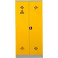 Produktbild: Gefahrstoffschrank Snake| HxBxT 195x92x42 cm | Grau-Rapsgelb - Silber