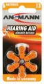 Produktbild: Hückmann Hörgerätebatterie 1,4V Hearing Aid 13(VE 6) Batterien 123544