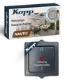 Produktbild: Kopp NAUTIC Heizungsschalter in Anthrazit - Heizungsnotschalter Aufputz mit 10AX Schaltvermögen - Sicherer IP44 Feuchtraum-Schalter-Aufputz - Hochwertiger Schalter mit Kontrollleuchte 250V~