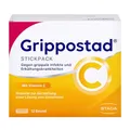 Produktbild: Grippostad C Stickpacks bei Erkältung & Grippe mit Vitamin C, 12 St | Vitamin C hochdosiert, lindert Husten, Kopf- & Gliederschmerzen, vegan, auch bei Bluthochdruck & Diabetes geeignet