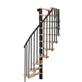 Produktbild: Minka Spindeltreppe Metallica Smart 38 - 305,5cm Geschosshöhe Buche Schwarz