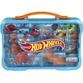 Produktbild: Hot Wheels - Sammelkoffervitrine mit Licht, Aufbewahrungsbox hellblau/transparent, für 54 Fahrzeuge, 1:64