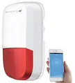 Produktbild: VisorTech Blink Alarm Sirene: WLAN-Outdoor-Sirene mit Blinklicht und 95 dB, IP54, ELESION-kompatibel (Funksirene, Elesion Alarm, Akustischer Bewegungsmelder)