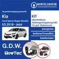 Produktbild: Für KIA Cee'd Sporty Wagon (Kombi) Typ CD 18- AHK abn +13pol spez E-Satz TOP