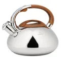 Produktbild: Wasserkocher aus Edelstahl, Flötenkessel 3.0L  | Holz Silber Glanz Kinghoff 3274