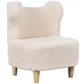 Produktbild: AIYAPLAY Kindersessel Kindersofa mit Teddyfleece-Optik, Bärenform massiven Holzfüßen Kinderstuhl für Kinderzimmer, Spielzimmer, 47 x 43 x 53 cm, für Kinder 1,5-3 Jahre Beige