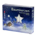 Produktbild: 20 Stück JEKA Baumkerzen - 20/250 Weiss - Perfekte Weihnachtsbaum Kerzen -
