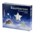 Produktbild: EWA 20er Packung Baumkerzen weiß Ø 13mm 105 mm Weihnachtsbaumkerzen