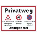 Produktbild: HB-Druck Hinweisschild Privatweg KeinWinterdienst Durchfahrt Parken verboten Schild, wetterfest, stabil, UV-beständig, kratzfest DIN-A4 210x297mm