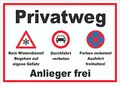Produktbild: HB-Druck Privatweg KeinWinterdienst Durchfahrt Parken verboten Schild A4 (210x297mm)