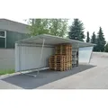 Produktbild: Überdachung Grund-EH,eins.B4300xH2250xT2330mm Pultdach Profilbl.grauweiß WSM