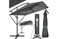 Produktbild: tillvex Sonnenschirm tillvex® Sonnenschirm eckig 235 x 235 cm Ampelschirm Gartenschirm, Kurbelschirm Marktschirm wasserdicht 360° drehbar, Alu Ampelschirm Ø 330 cm Rechteckig + Abdeckung