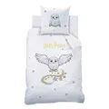 Produktbild: Bettwäsche Biber/Flanell Harry Potter Eule Hedwig in Weiß 135x200 + 80x80 cm