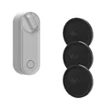 Produktbild: Yale Linus L2 Smart Lock silber + Dot 3er-Pack schwarz 5C03-01K+5C03-01L