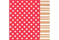 Produktbild: Star Geschenkpapier, Geschenkpapier beidseitig Punkte / Streifen 70cm x 2m Rolle rot / gold
