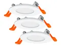 Produktbild: OSRAM LED-Einbauleuchte, ultra slim, 4,5W, 720 lm, 3000K, IP20, warmweiß, Ø 85 mm, 3 Stück