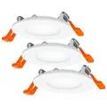 Produktbild: 3er Set OSRAM Downlight ultra slim ø8cm LED-Einbauleuchte 4.5W Warmweißes Licht Weiß - mit integriertem Treiber, schmal, IP20, für diverse Innenraumanwendungen, inkl. Montagezubehör