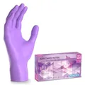 Produktbild: Arnowa GmbH ARNOMED Nitril Lavender Violet Einmalhandschuhe, puderfrei, lila, Reißfeste und elastische Nitrilhandschuhe mit Rollrand, 1 Packung = 100 Stück, Größe XS 383-XS