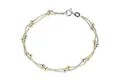 Produktbild: Materia Armkette Damen Kugeln Bicolor Gold SA-109, 925 Sterling Silber, rhodiniert, vergoldet