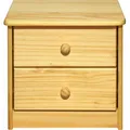 Produktbild: Möbilia Kommode | 2 Schubladen | Kiefer-Holz massiv | B 43 x T 35 x H 42 cm | natur | 19020000 | Serie KOMMODE