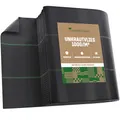 Produktbild: GardenGloss 30m² Anti-Unkrautgewebe 100g/m² – Wasserdurchlässig und Reissfest – Unkrautvlies Gartenvlies mit hoher UV-Stabilisierung – Bändchengewebe Unkrautfolie (15m x 2m, Gefaltet)